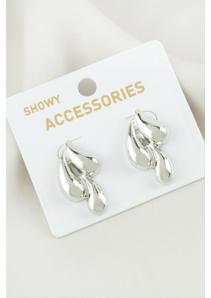 Su Damlası Metal Küpe