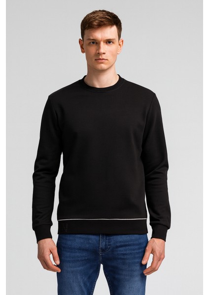 Erkek Sweatshirt Bisiklet Yaka Ncs Dsgn Siyah 1670