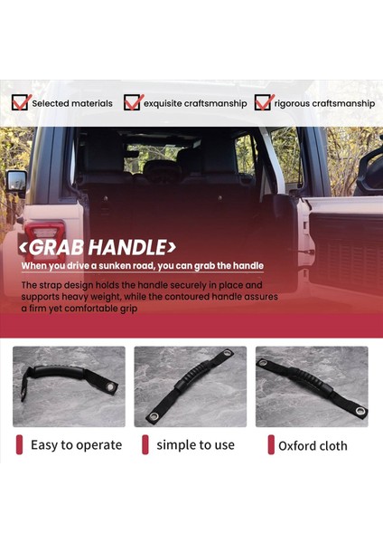 2pcs Grab Jeep Wrangler Jk Tj Için Siyah Arka Koltuk Emniyeti Tutma Yastıklı Çubuklar (Yurt Dışından) indirimleri