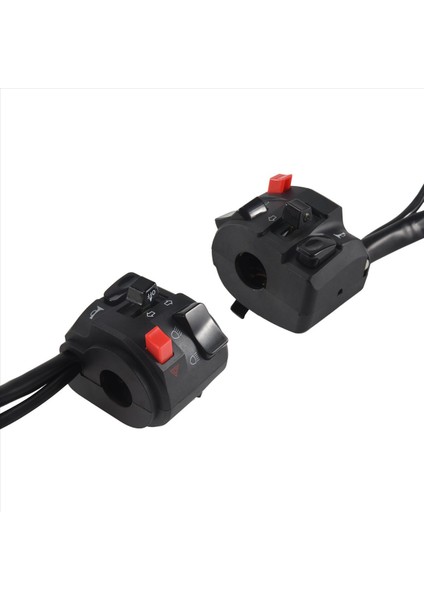7/8 Inç 22MM Atv Motosiklet Gidon Kontrol Anahtarları Boynuz Düğmesi Dönüş Sinya Sisi Tavar Işığı Işık (Yurt Dışından)