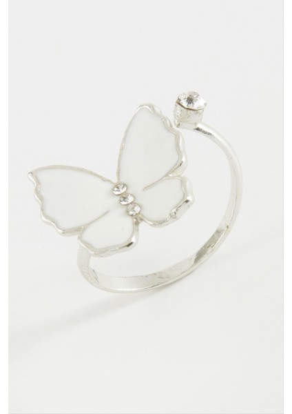 Kelebek Taşlı Mineli Yüzük