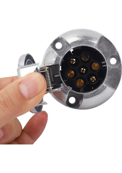 4pcs Römork Aksesuarları- 7 Pin Römork Fişi 12V Rv Soketleri Towbar Towing 7pin Metal Römork Konektörleri (Yurt Dışından) indirimleri