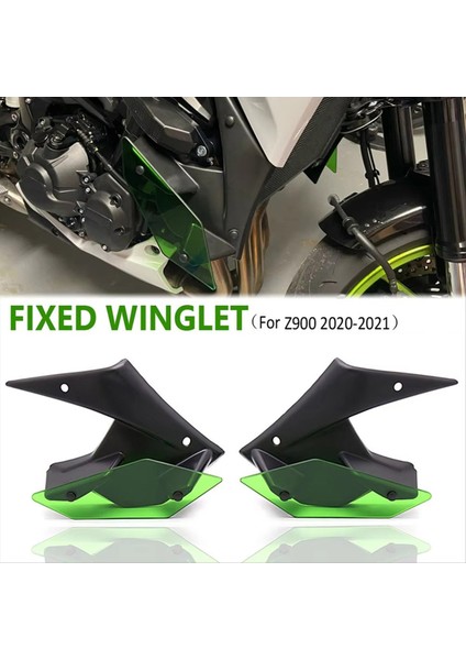 Motosiklet Tarafı Baskolma Sözlüleri Kanat Sabit Kanat Sabit Kanat Kawasaki Z 900 Z900 2020-2025+ Yeşil ve Siyah (Yurt Dışından) modelleri