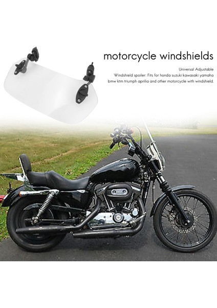 Motosiklet Ön Cam Uzantısı- Honda Suzuki Kawasaki Yamaha Için Evrensel Ayarlanabir Kps Ön Cam Genişletici- (Yurt Dışından) fiyatları