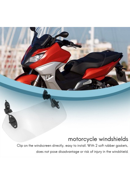 Motosiklet Ön Cam Uzantısı- Honda Suzuki Kawasaki Yamaha Için Evrensel Ayarlanabir Kps Ön Cam Genişletici- (Yurt Dışından) fırsatları