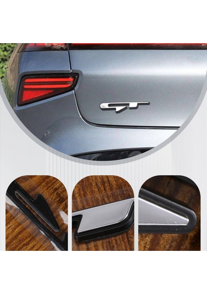 Serin 3D Araba Tarzı Sticker Gt Çizgi Harfleri Kıa Arka Bagaj Çamurluk Araba Kapıları Etiketleri Gt (Yurt Dışından) indirimleri