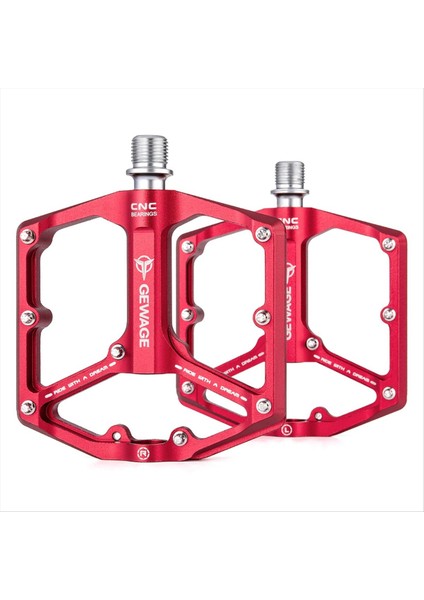Gewage Bisiklet Pedalı Tek Parçalı Cnc Alüminyum Alaşım Ultraght Seal Du Youring Bisiklet Pedalları Aksesuarlar Kırmızı (Yurt Dışından)
