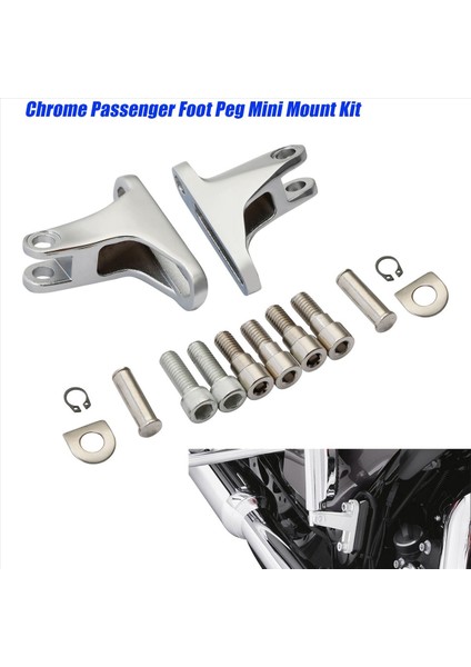 1paır Chrome Ayakkar Montaj Kiti Harley Electra Gde Classic Flhtc 93 Later Touring Arka Yolcu Mini Ayak Peg (Yurt Dışından) fırsatları