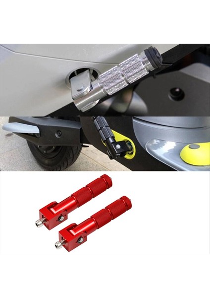 1paır Motosikle Ayak Rest Motifik Bakılı Bağlanabir Ayak Mandalları Evrensel Arka Yolcu Ayağı 90 Derece Katlanır Ayak Çekimleri Kırmızı (Yurt Dışından) modelleri