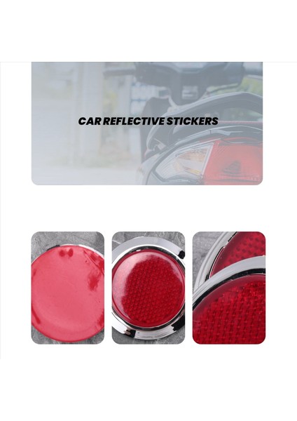 4 Adet Otomatik Araba Plastik Yuvarlak Yansıtıcı Reflektör Çıkartması Kırmızı (Yurt Dışından) indirimleri