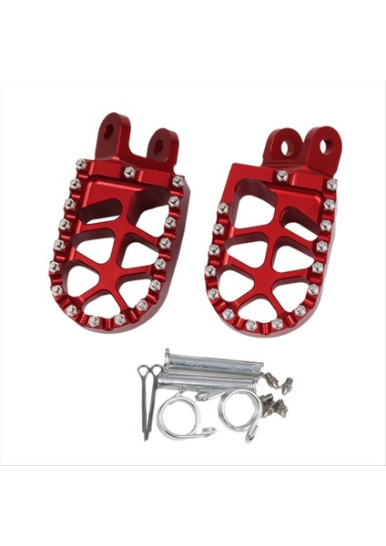 Kir Bisiklet Motosiklet Alüminyum Alaşım Footpeg Ayak Mandalları Kawasaki Için Pedal KLX250 KLX250R KLX250S KLX650 1994-2020 Kırmızı (Yurt Dışından)