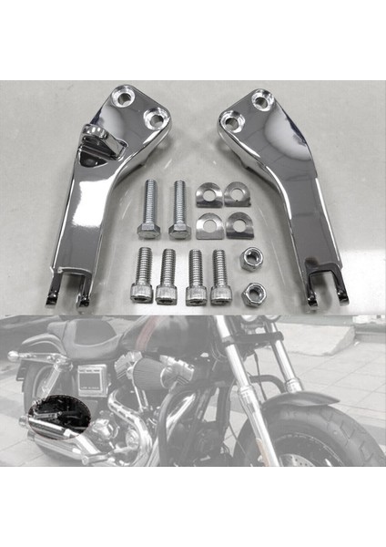 Harley Dyna Super &amp Wide Gde Için Chrome Yolcu Ayağı Peg Montaj Braketi 06-17 (Yurt Dışından) modelleri