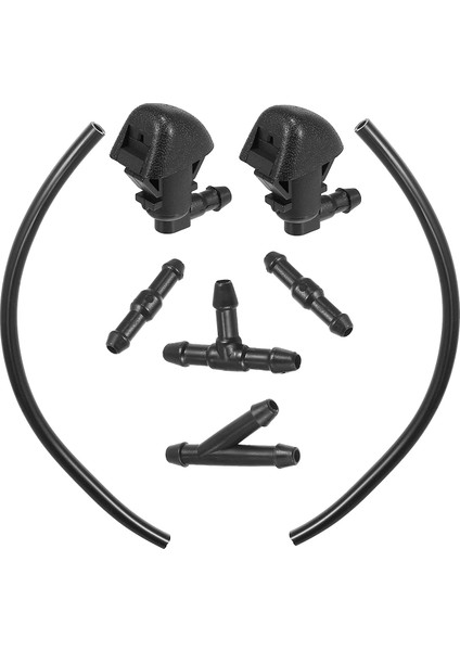 1 Set Ön Cam Yıkayıcı Nozulları Kiti 76810-SZA-A01ZA ve Honda Pilot Için Konektörlü Sıvı Hortum 2009-2012 2014 2015 (Yurt Dışından)