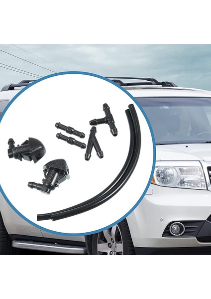 1 Set Ön Cam Yıkayıcı Nozulları Kiti 76810-SZA-A01ZA ve Honda Pilot Için Konektörlü Sıvı Hortum 2009-2012 2014 2015 (Yurt Dışından) modelleri