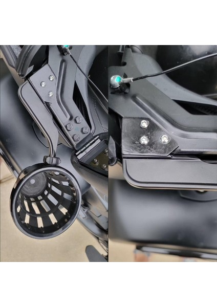 Motosiklet Yolcu Içecek Kupası Tutucu Mount Hint Pursuit Roadmaster Dark Horse Pursuit Roadmaster Mited Gümüş (Yurt Dışından) modelleri