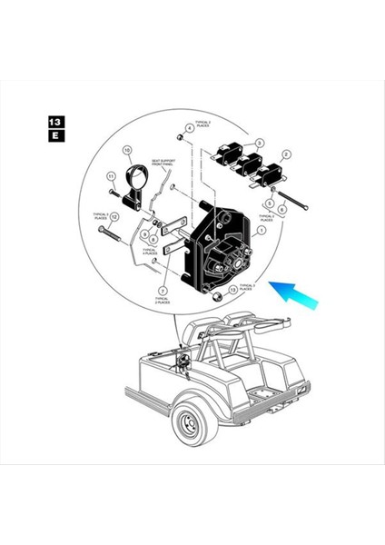 Golf Sepeti Ileri ve Ters Anahtar Montajı Kulüp Araba Ds 1011997 101753003 Diş Anahtarı Montajı (Yurt Dışından) fiyatları