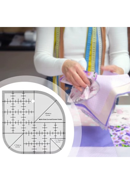 Kaymaz Kavisli Köşe Kesici Cetvel Dıy El Sanatları Patchworks Dikiş Şablonu Kapitone Aksesuarları Çok Fonksiyonlu Cetvel (Yurt Dışından) fırsatları