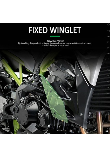 Motosiklet Yan Baskollar Sınırlar Kanat Sabit Kanat Sabit Kanat Kawasaki Z 900 Z900 2020-2025+ Mavi ve Siyah (Yurt Dışından) modelleri