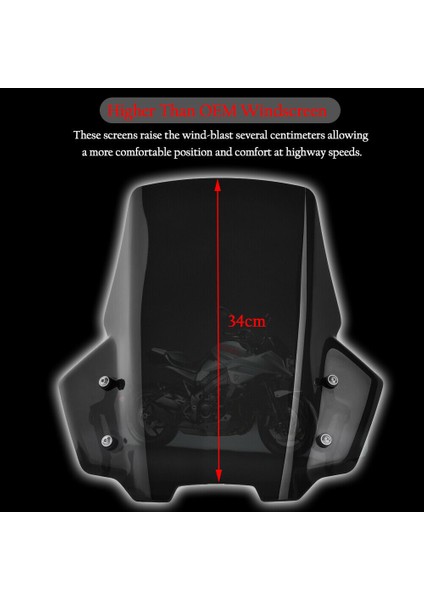 Suzuki Katana Için 1000 Gsx-S Gsxs 1000S Motosiklet Ön Cam Sönmesi Siyah (Yurt Dışından) indirimleri