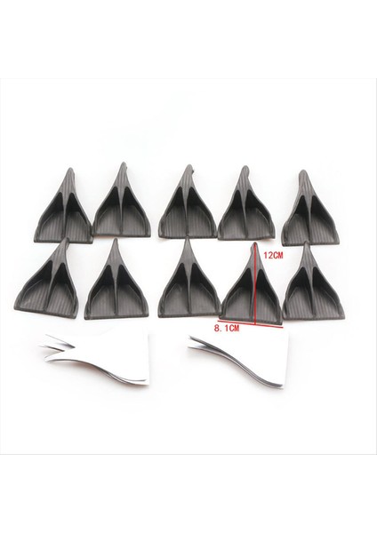 10PCS Evrensel Karbon Fiber Köpekbalığı Fin Kiti Araba Çatı Kanadı Ön Cam Çatı Spoiler Için Vorteks Jeneratör (Yurt Dışından) fırsatları