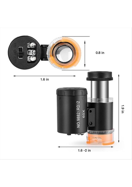 30X Loupe Büyüteç ve 60X Mini Mikroskob Masaüstü Taşınabilir Metal Büyüteç Katlama Ölçekli Dikiş Magnifleme Cam (Yurt Dışından) fırsatları