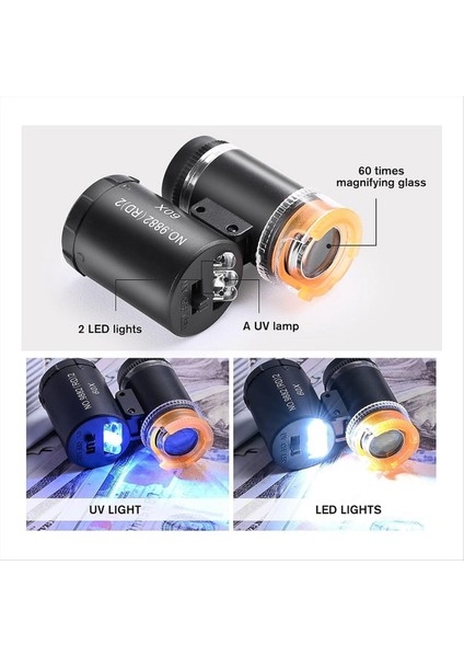 30X Loupe Büyüteç ve 60X Mini Mikroskob Masaüstü Taşınabilir Metal Büyüteç Katlama Ölçekli Dikiş Magnifleme Cam (Yurt Dışından) indirimleri