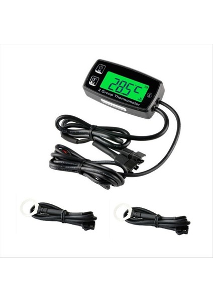 Motosiklet Teknesi Için RL-TS002 Sensörlü Çift Kanallı LCD Termometre Motor Temp Metre Dijital Ekran Atv (Yurt Dışından)