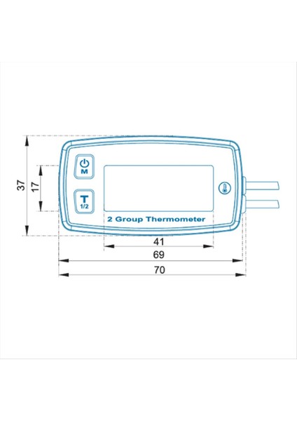 Motosiklet Teknesi Için RL-TS002 Sensörlü Çift Kanallı LCD Termometre Motor Temp Metre Dijital Ekran Atv (Yurt Dışından) fırsatları