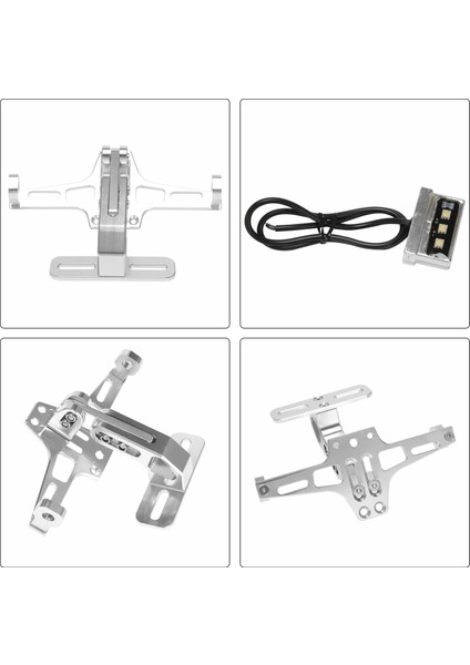 Evrensel Alüminyum Alaşım Motosiklet Ayarlanabir LED Plaka Tutucu Motor Braket Plaka Desteği (Yurt Dışından) indirimleri