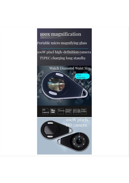 Dijital Ekran Frekansı Büyüteç Cam 60/80/100X Üç Çiftli Anahtarlama Taşınabilir Mikroskop (Yurt Dışından) fiyatları