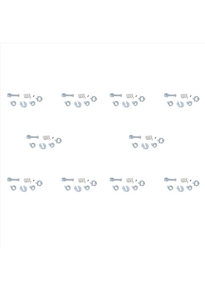 10X Araç Ön Sol ve Sağ Kapı Kit Sindir Onarım Kiti Değiştirme 51217035421 For-Bmw X3 E83 X5 E53 (Yurt Dışından)