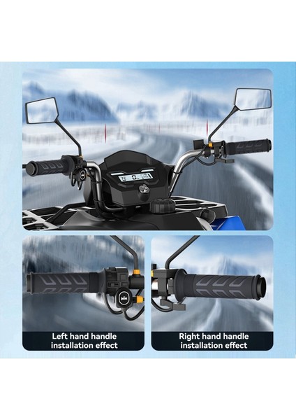 Motosiklet Atv Özel Kış Isıtma Tutağı Yükseltme Bellek All-Terre-Araç Kış Motosiklet Atv Tutamağı A (Yurt Dışından) fiyatları