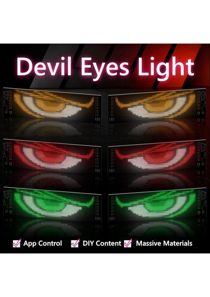 2pcs Ön Cam Şeytanın Gözleri Blueing Yanıp Sönen LED Gözler Ön Cam Kamyon Pencere LED Ekran Araba Için (Yurt Dışından) modelleri