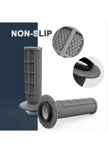 Kaymayan Kit Tutamaklar Snap-In Kameralı Evrensel Motosiklet Gidon Tutamakları Kir Çukur Bisikleti Handgrip Gri (Yurt Dışından) fiyatları