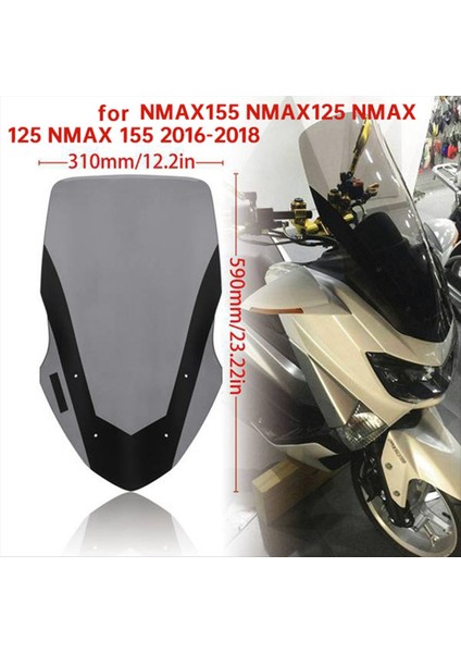 Yamaha NMAX155 NMAX125 Nmax 125 Nmax 155 2016-2018 Ön Cam Kapağı Için Motosiklet Ön Cam Ön Cam Deflektörü (Yurt Dışından) modelleri