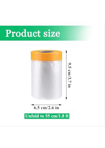 6 Paket Bant ve Örtü Otomatik Boyama Kaplaması Için 1 8X62 3 Ft Önceden Bantlanmış Maskeleme Filmi Plastik Öncesi Yapışkan Film (Yurt Dışından) modelleri