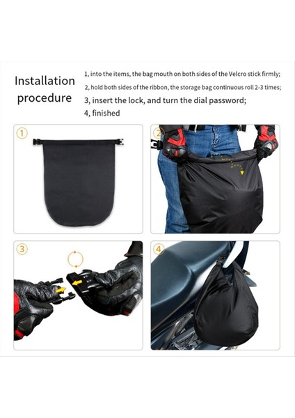 Motosiklet Kask Torbası Su Geçirmez Kombinasyon Kit Anti-Hırsızlık Bagaj Depolama Çantası Taşınabir Seyahat Ekipmanları Çantası (Yurt Dışından) fırsatları