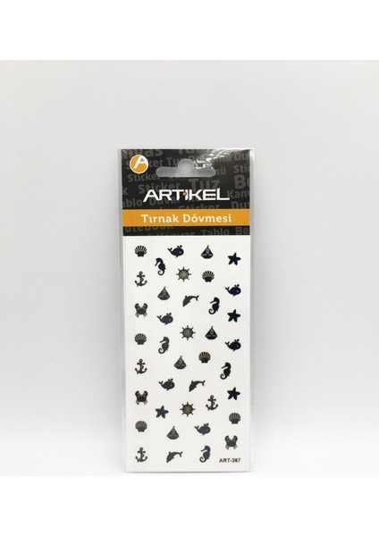 Artikel Lacivert Deniz Temalı Metalik Tırnak Sticker, Nail Sticker, Nail Art fırsatları