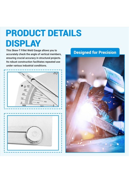 Skew-T Fileto Kaynak Gösterge Gage Dikey Üye Kaynağının Kontrol Açısı Akut Tarafı Garip Yan Kaynak Incelemesi (Yurt Dışından) fırsatları