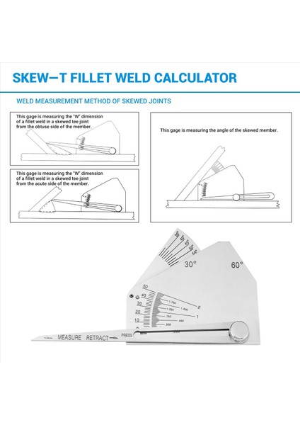 Skew-T Fileto Kaynak Gösterge Gage Dikey Üye Kaynağının Kontrol Açısı Akut Tarafı Garip Yan Kaynak Incelemesi (Yurt Dışından) indirimleri
