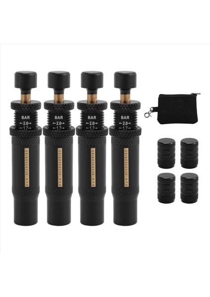 Ayarlanabilir Otomatik Döşemeli Tire-Deflator Valf Kiti (10-30 Psı) 4 Pc Vidalı Lastik Havası Aracı Araçlar Motosiklet (Yurt Dışından)