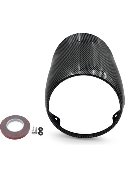 Motosiklet Ön Kaplama Far Kapağı Vespa Primavera Için Camı Kaplama 150 Karbon Fiber Desen (Yurt Dışından)
