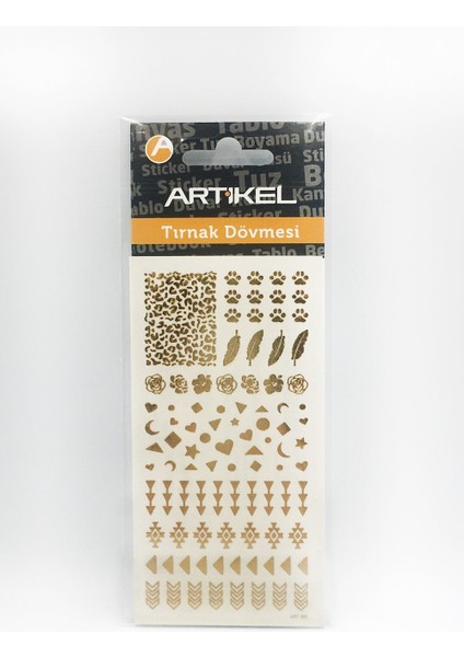 Artikel Karışık Yaldız Tırnak Dövmesi, Tırnak Tattoo, Nail Art, Tırnak Sticker fırsatları