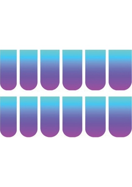 Mavi Ombre Tırnak Dövmesi