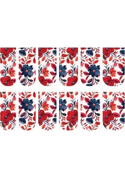 Kırmızı Çiçek Tırnak Dövmesi