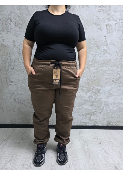 BYN-15000-BATTAL Beden Bayan Lastikli Pantolon