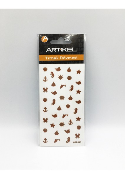 Artikel Bronz Deniz Temalı Metalik Tırnak Sticker, Nail Sticker, Nail Art indirimleri