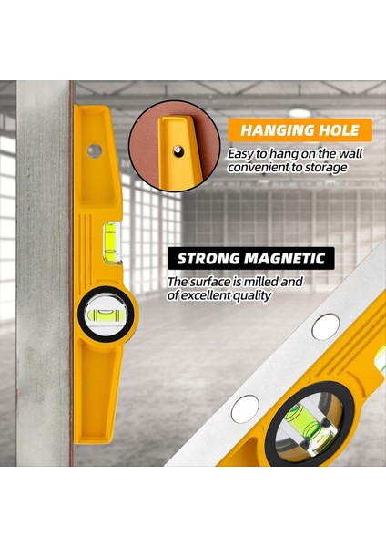 10 Inç Diecast Manyetik Seviye Manyetik Profesyonel Iskele Ruh Seviyesi (Yurt Dışından) modelleri