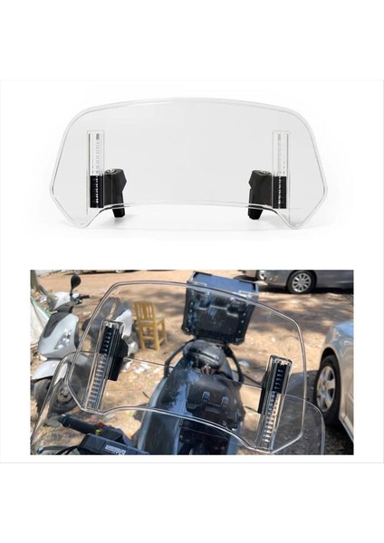 Bmw Kawasaki Yamaha Honda Suzuki Için Şeffaf Evrensel Motosiklet Ön Cam Uzantısı Ayarlanabir Spoiler 300X195X155MM (Yurt Dışından) fırsatları