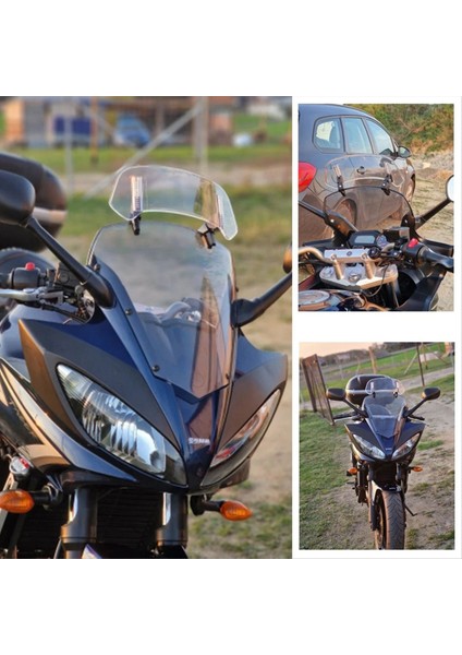 Bmw Kawasaki Yamaha Honda Suzuki Için Şeffaf Evrensel Motosiklet Ön Cam Uzantısı Ayarlanabir Spoiler 300X195X155MM (Yurt Dışından) indirimleri